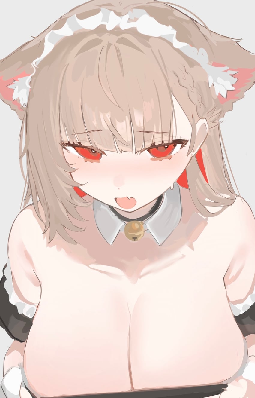 原创、白崎真由 1名女孩 兽耳毛 兽耳 露肩 铃铛