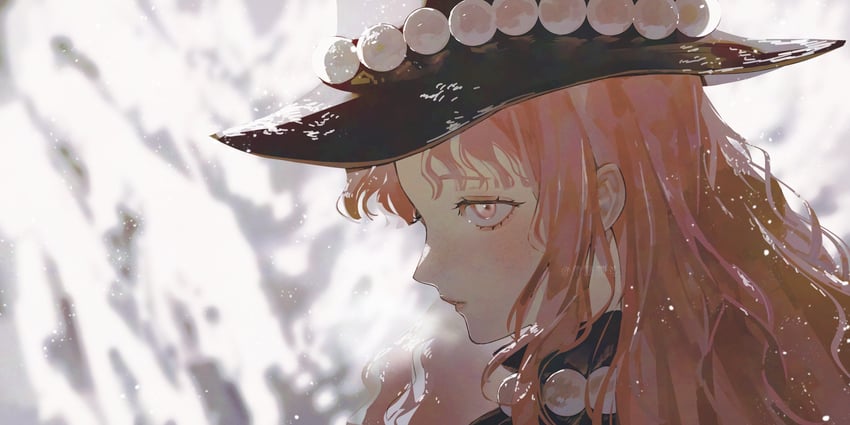 原创 1名女孩 作者名 逆光 黑帽子 黑衬衫