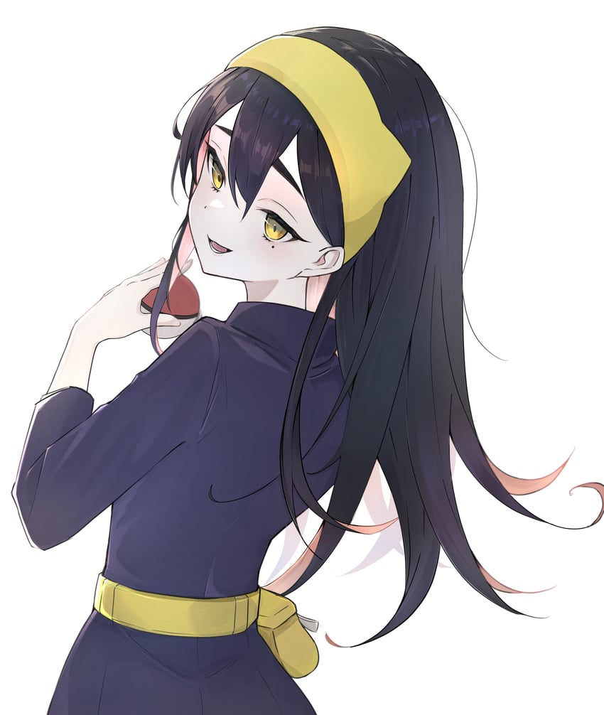 宝可梦、宝可梦 朱/紫、丹瑜(宝可梦) 1名女孩 包 腰带 黑发 蓝色夹克