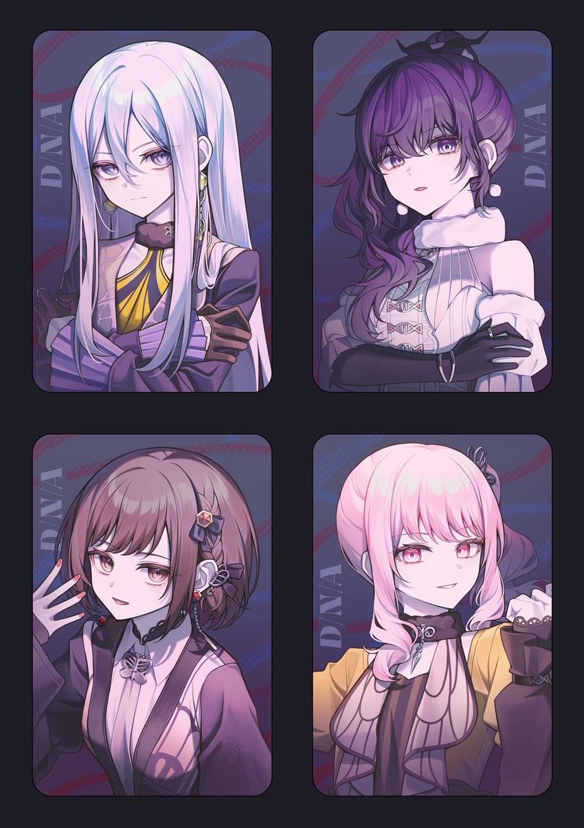 世界计划、晓山瑞希、朝比奈真冬 1个其他角色 25点，在Nightcord。 (世界计划) 3人女子 黑框 蓝眼
