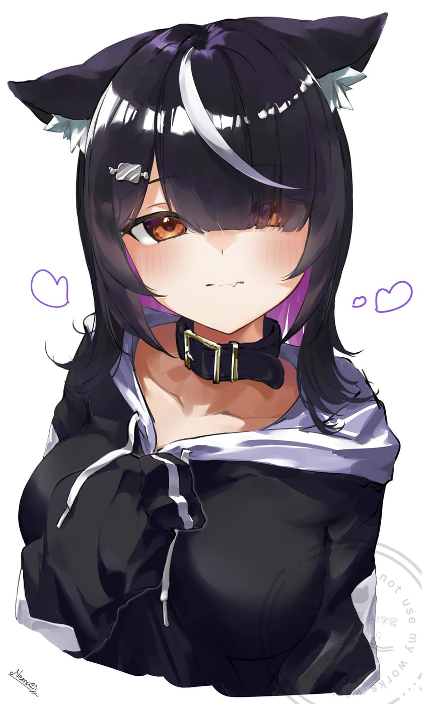 原创 1名女孩 兽耳毛 兽耳 作者名 腰带