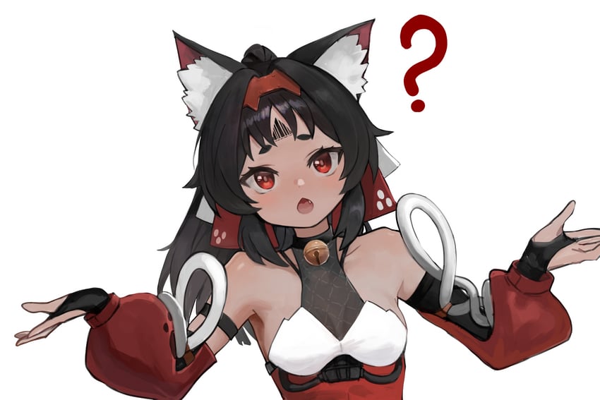 绝区零、猫宫又奈 1名女孩 问号 兽耳毛 兽耳 条形码