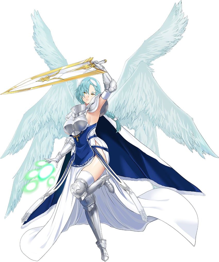 超昂系列 (AliceSoft)、超昂大战 Escalation Heroines、luxseal 1名女孩 天使 铠甲 蓝发 护胸甲