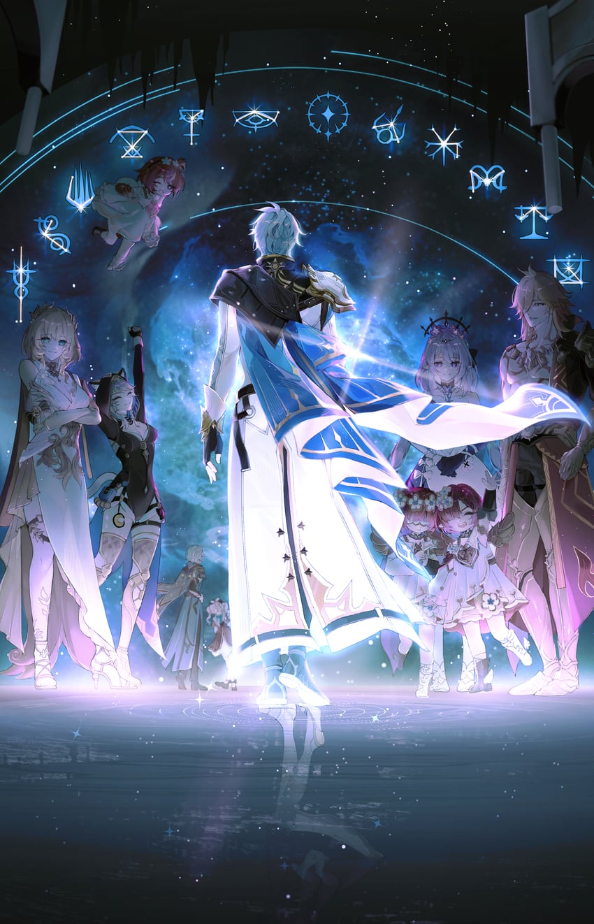 崩坏：星穹铁道、崩坏系列、阿格莱雅（崩坏：星穹铁道） 3个男孩 6个以上女孩 动物兜帽 呆毛 铠甲