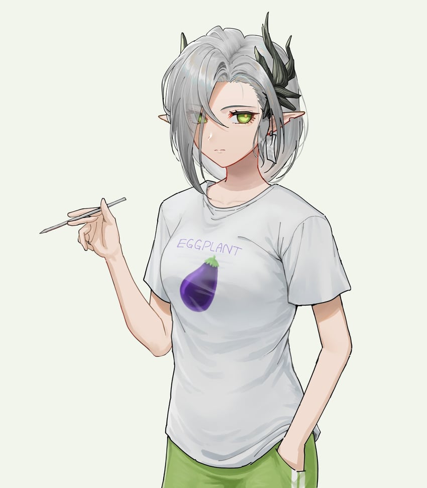 明日方舟、娜斯提 (明日方舟) 1名女孩 替换服装 不对称角 乳房 闭嘴