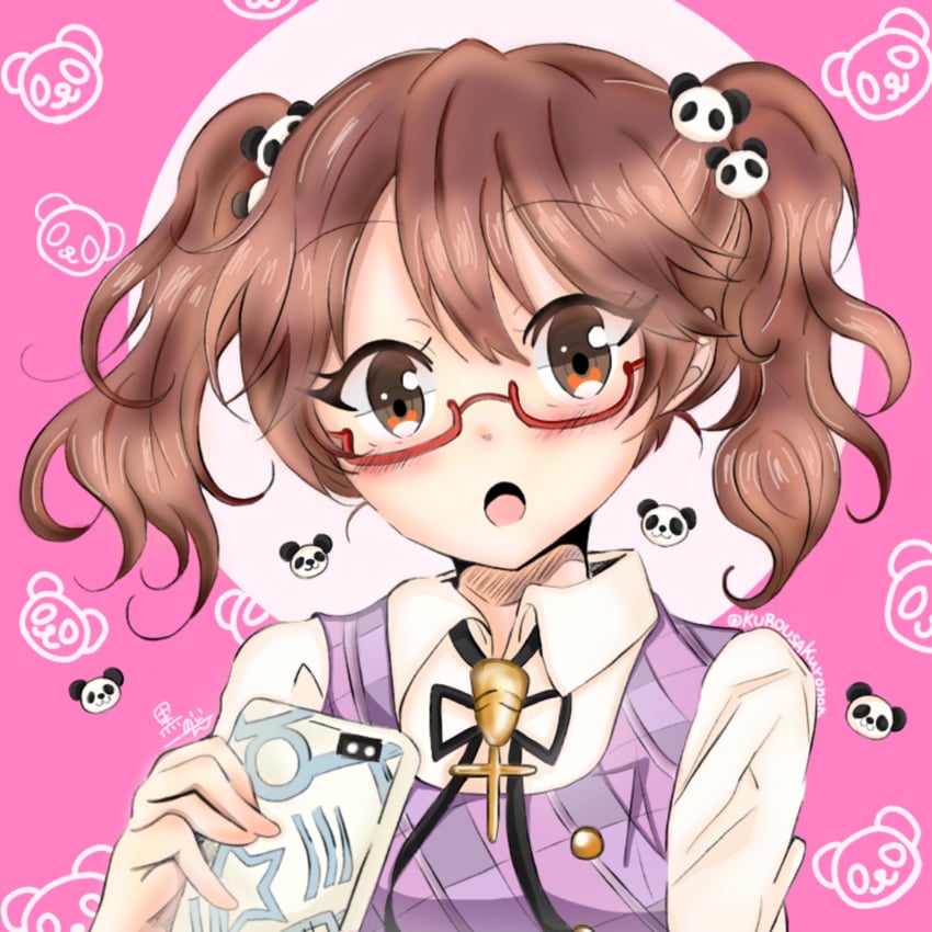 东方Project、宇佐见堇子 1名女孩 不同发型 动物背景 动物花纹 熊印花