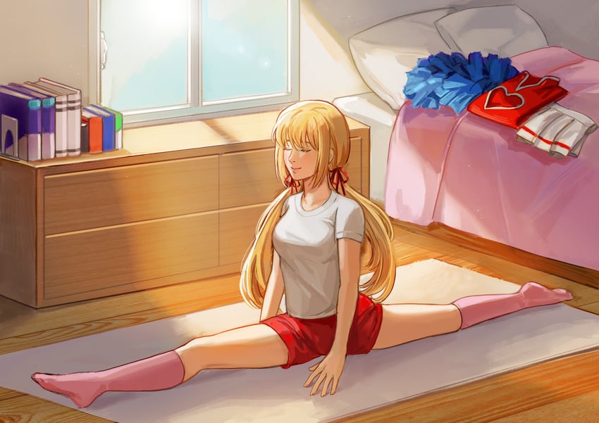 Hunie (系列)、哈尼炮、蒂芙尼·梅耶 1名女孩 床 毯子 金发 书