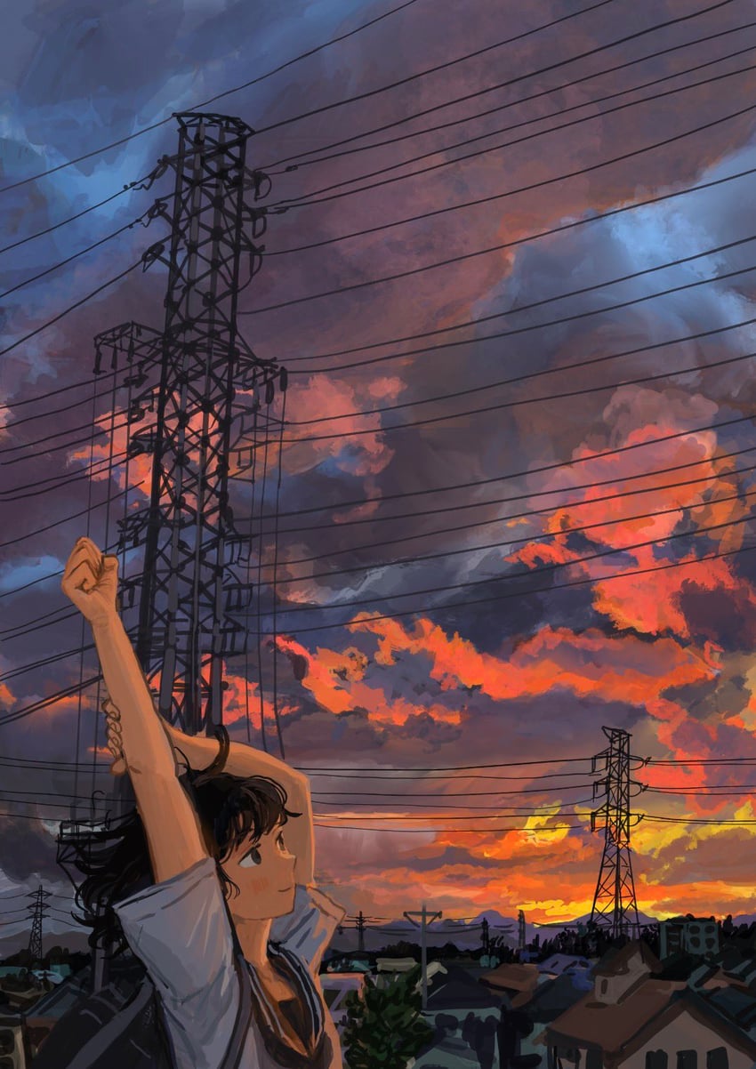 原创 1名女孩 举起双手 包 黑瞳 黑发