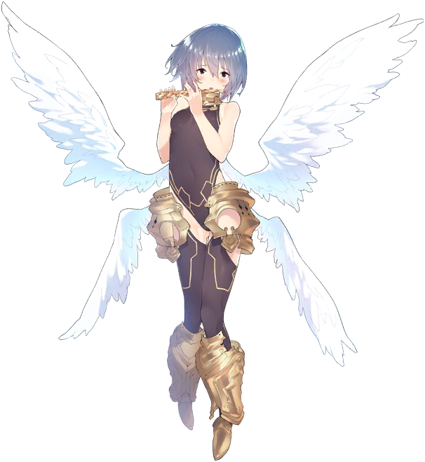 超昂系列 (AliceSoft)、超昂大战 Escalation Heroines、canopus (escalation heroines) 1名女孩 天使 裸臂 露肩 蓝发