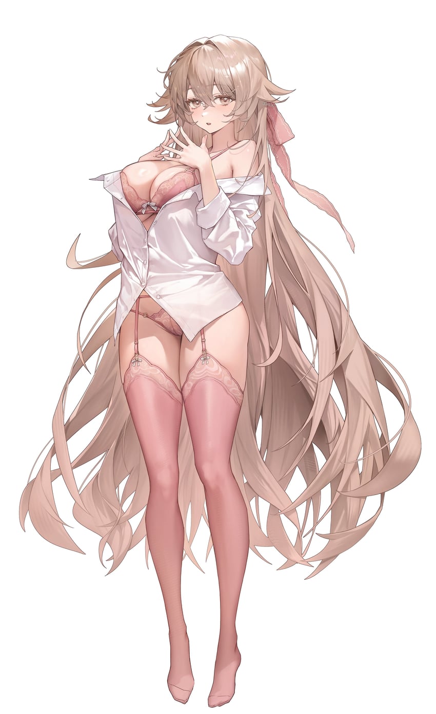 原创 1名女孩 露肩 脸红 蝴蝶结 蝴蝶结文胸