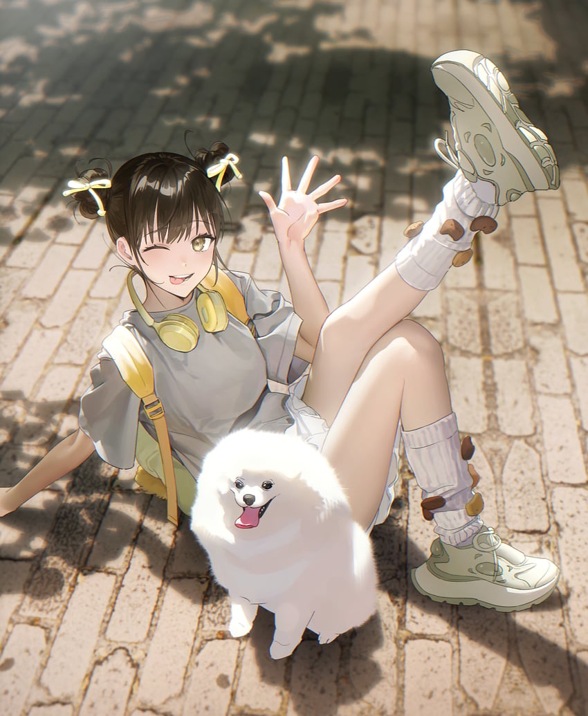 原创 1名女孩 :p 吐舌头 背包 包