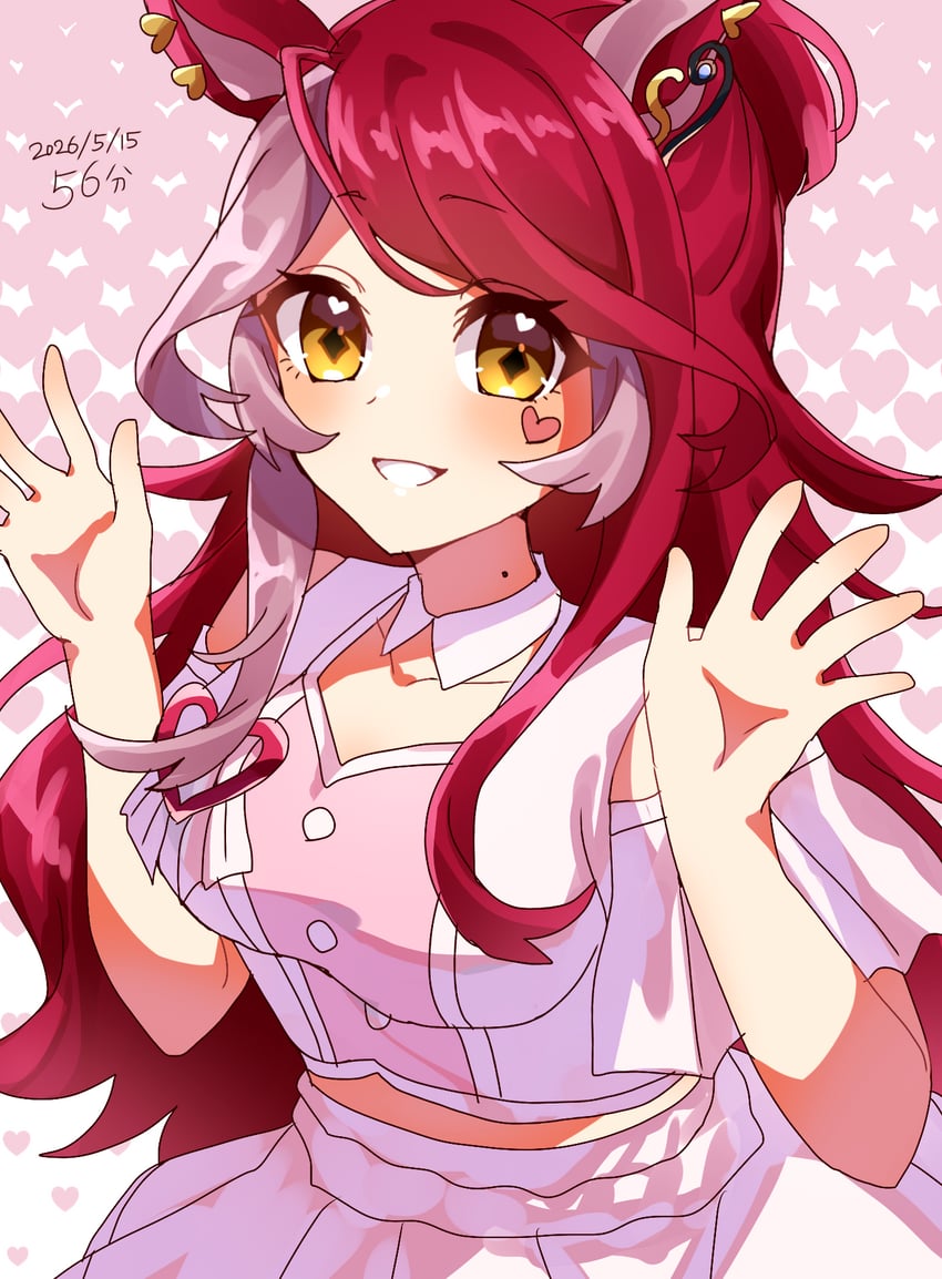 赛马娘、唯独爱你 (赛马娘) 1名女孩 兽耳 脸红 乳房 服装镂空