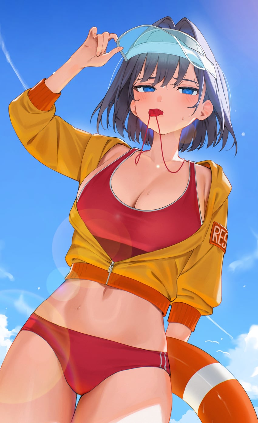 Hololive、Hololive英语、议会 (Kronii) 1名女孩 替换服装 比基尼 蓝眼 蓝发