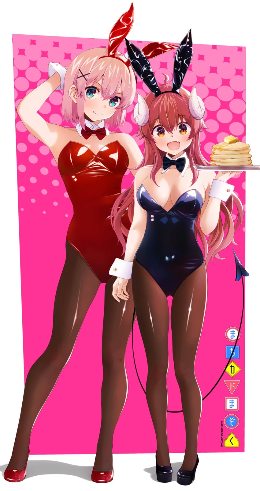 街角魔族、千代田桃、吉田优子 2名女孩 :D 呆毛 替换服装 兽耳发箍