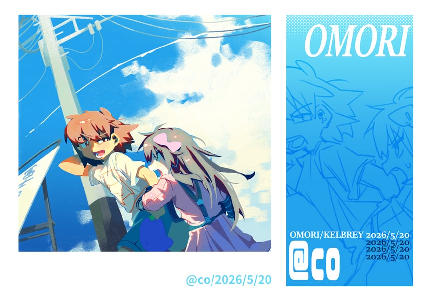 OMORI、阿比 (OMORI)、Aubrey (OMORI) 1名男孩 1名女孩 幼化 替换服装 异色瞳