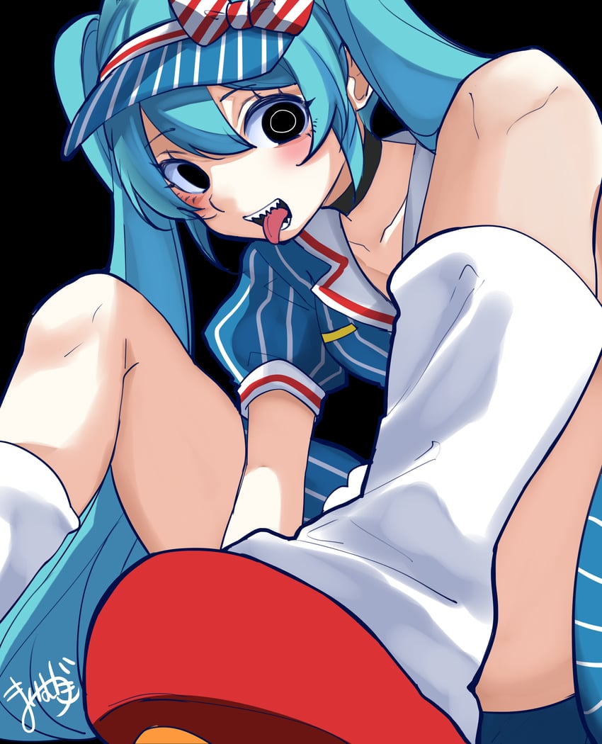 Mesmerizer (Vocaloid)、VOCALOID、初音未来 1名女孩 :D 水色发 裸臂 裸腿