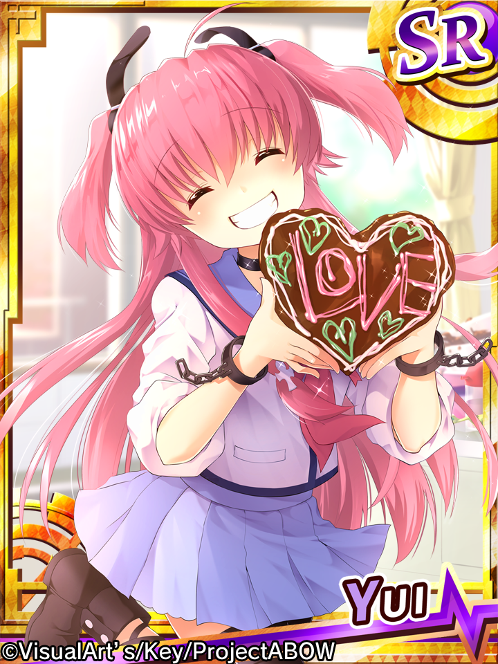 Angel Beats!、由依 (Angel Beats!) 1名女孩 :D 微笑 呆毛 黑色靴子