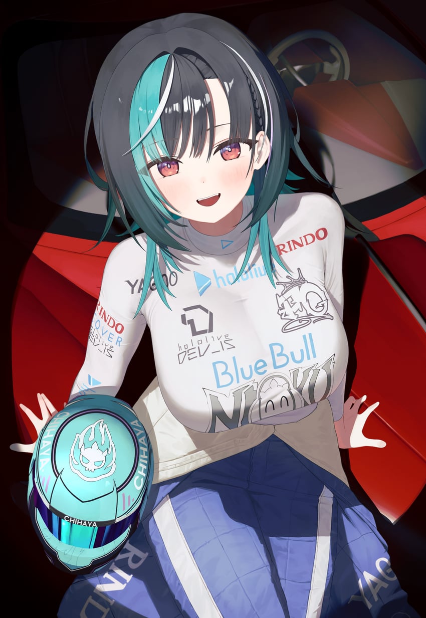 Hololive、hololive DEV_IS、龙胆千早 1名女孩 :D 替换服装 水色发 黑发