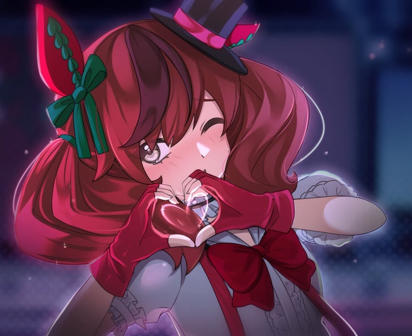 我们活在当下、Love Live!、Love Live! 学园偶像祭 1名女孩 兽耳 黑帽子 模糊 模糊背景