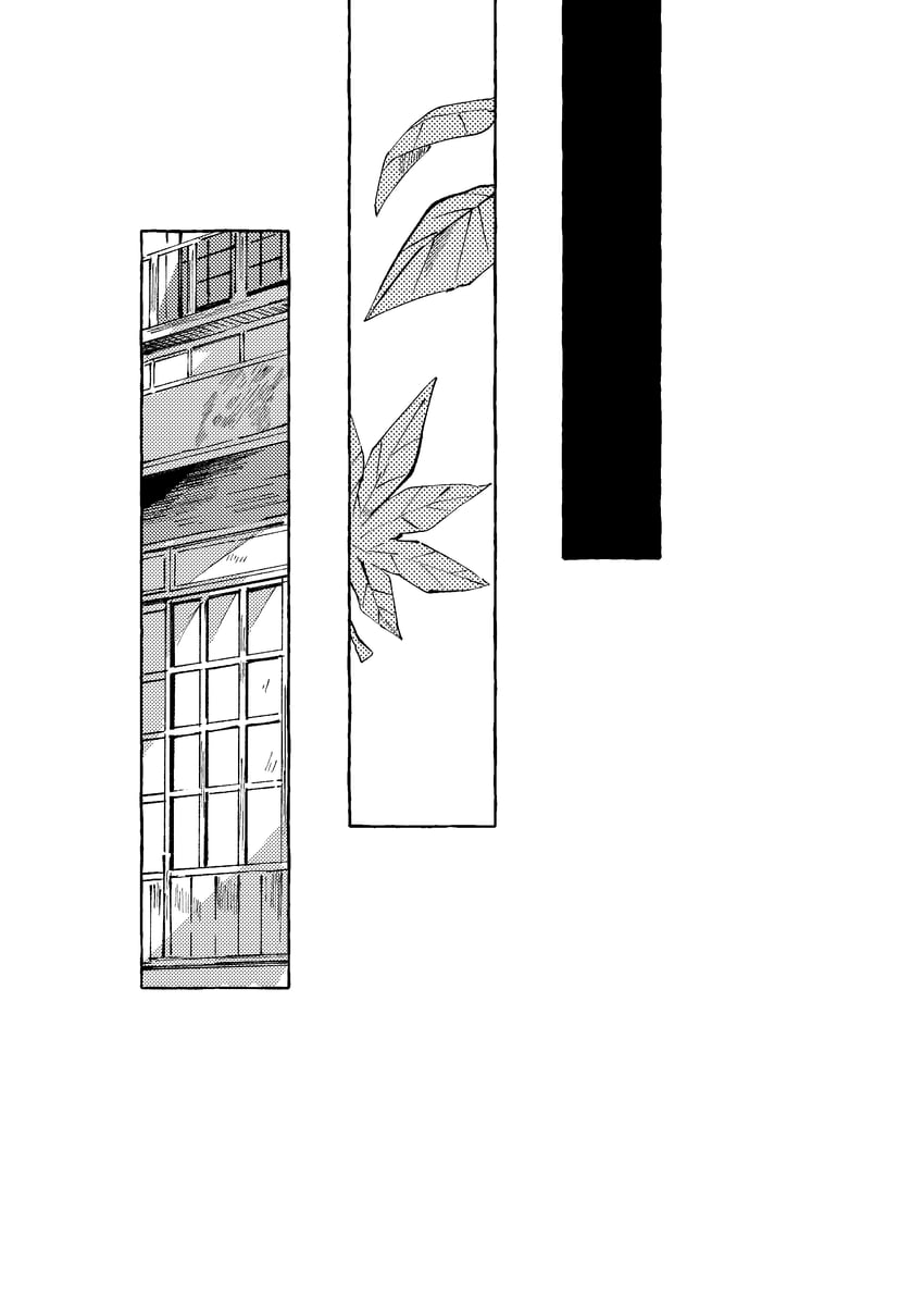 鬼灭之刃 红叶 漫画 灰度 叶子 单色
