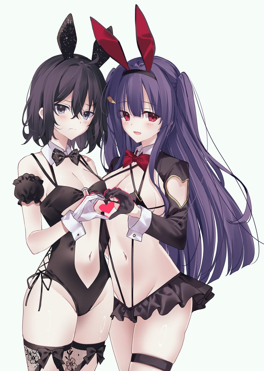 Muv-Luv、Muv-Luv Girls Garden、刘翠兰 2名女孩 兽耳发箍 兽耳 黑色蝴蝶结 黑色蝶形领结