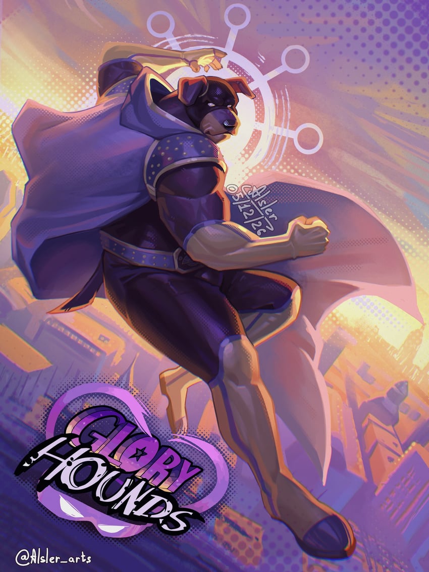 glory hounds (visual novel)、dawn hound (glory hounds)、raoul brevard (glory hounds) 1名男孩 兽耳 作者名 蔷薇 二头肌