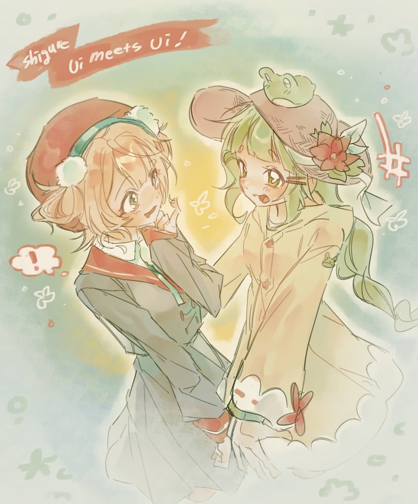 个人势虚拟主播、提卡尔、时雨羽衣(VTuber) 2名女孩 :D 金发 齐刘海 脸红