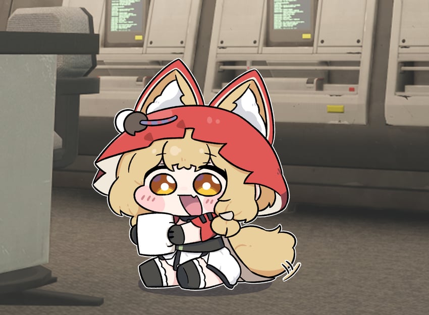 明日方舟、明日方舟：终末地、罗斯 (明日方舟) 1名女孩 :D 兽耳毛 兽耳 黑色手套