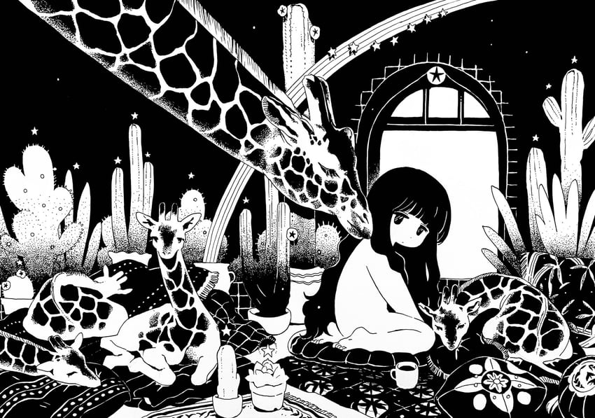 原创 1名女孩 仙人掌 马克杯 全裸 杯子