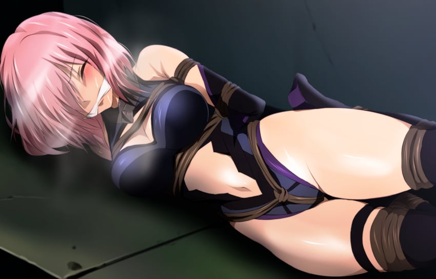 Fate/Grand Order、Fate系列、玛修·基列莱特 1名女孩 BDSM 黑色过膝袜 脸红 束缚