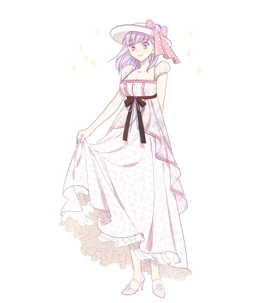 Fate/stay night、Fate系列、间桐樱 1名女孩 连衣裙 花卉印花 碎花连衣裙 高跟鞋