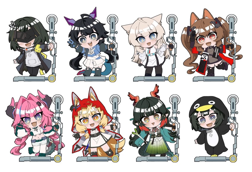 明日方舟、明日方舟：终末地、安洁莉娜 (明日方舟) 6个以上女孩 :D 动物装 兽耳毛 兽耳
