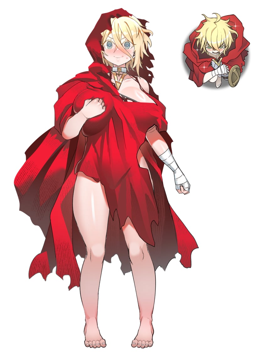原创、Venus Vogel (ukavonnak) 1名女孩 包扎的手臂 绷带 鸟瞰图 金发