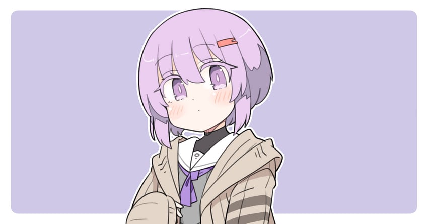 AI语音、VOCALOID、VOICEROID 1名女孩 脸红 边框 亮瞳 开襟衫