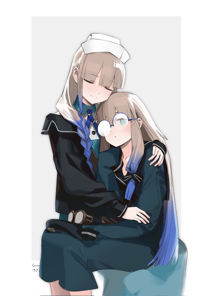 Fate/Grand Order、Fate系列、尼摩 (Fate) 2名女孩 中性 蓝眼 蓝发 辫子