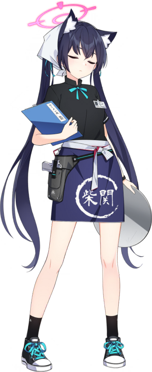 蔚蓝档案、茜香 (蔚蓝档案)、芹香 (服务生) (蔚蓝档案) 1名女孩 兽耳毛 兽耳 围裙 手臂放在侧边
