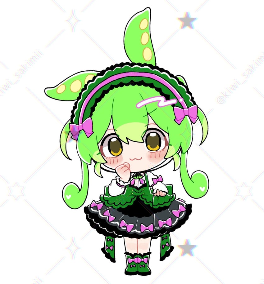 Voicevox、东北俊达萌 1名女孩 猫脸笑 黑色裙子 脸红 靴子