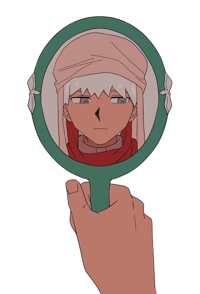 Fate/stay night、Fate系列、Archer (Fate) 1名男孩 手镜 手持 拿着镜子 照镜子