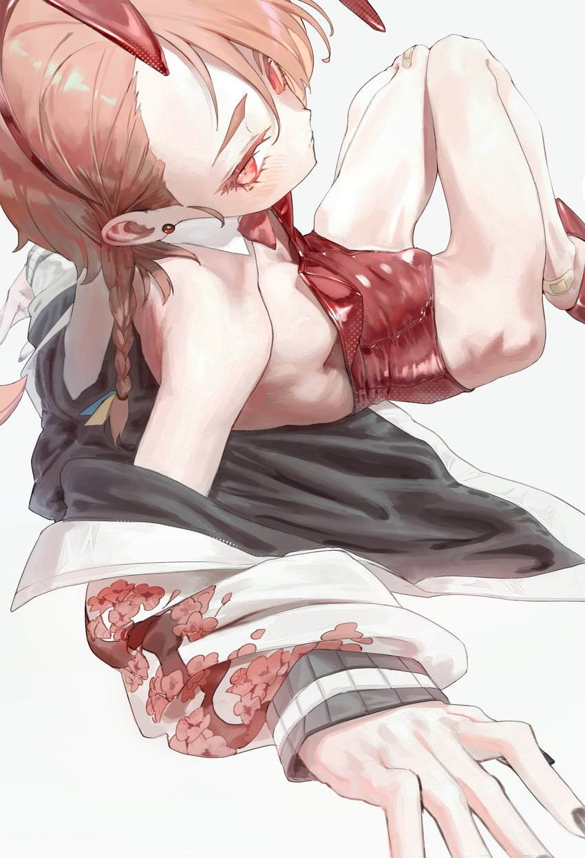 蔚蓝档案、美甘宁瑠 (蔚蓝档案)、宁瑠 (兔女郎) (蔚蓝档案) 1名女孩 兽耳发箍 兽耳 bandaid on ankle 裸腿