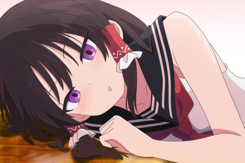 东方Project、博丽灵梦 1名女孩 :p 替换服装 异色瞳 黑色水手领