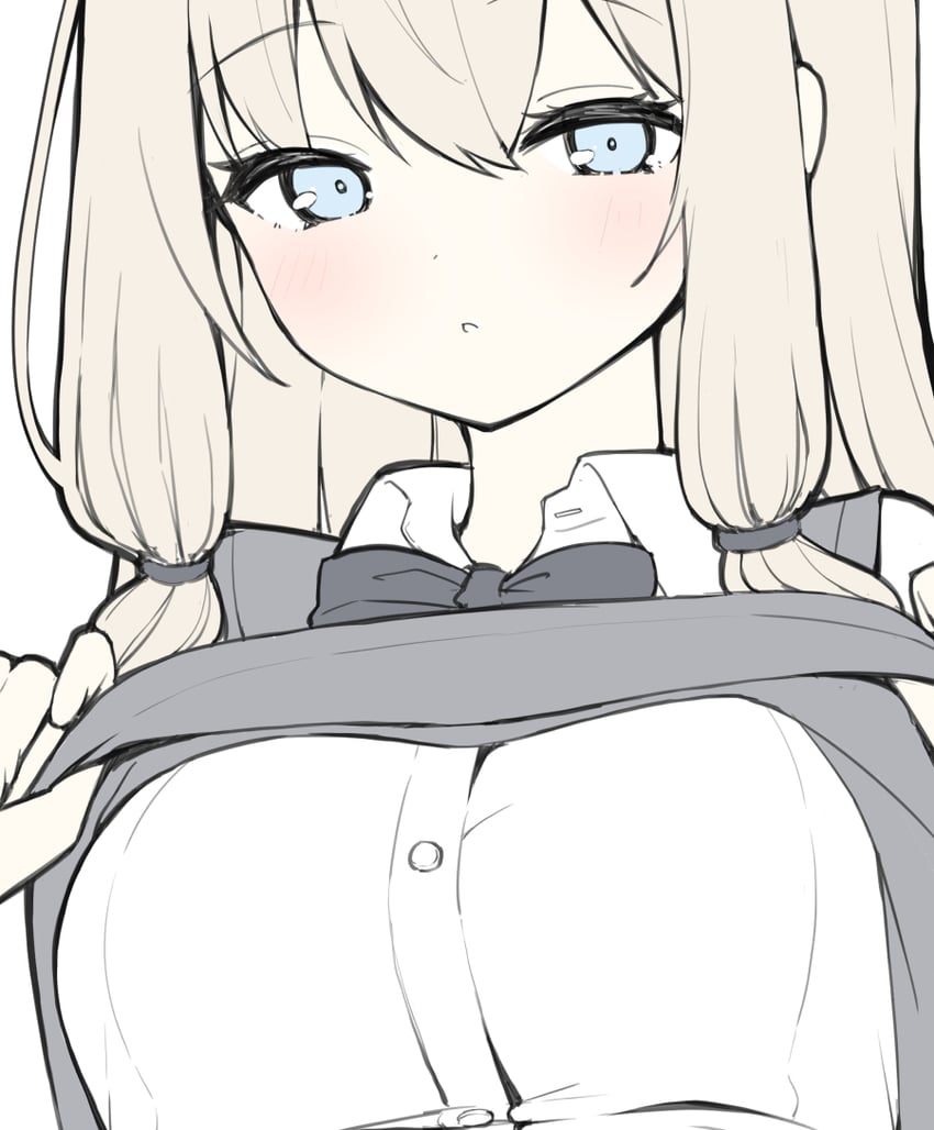 原创、妹妹酱 (ominaeshi) 1名女孩 惊讶 金发 蓝眼 脸红