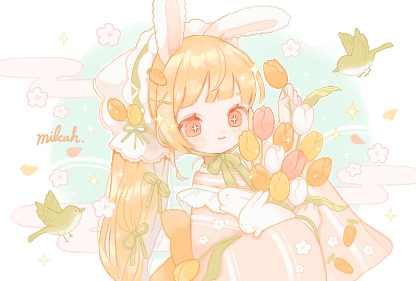原创 +_+ 1名女孩 动物 兽耳 作者名