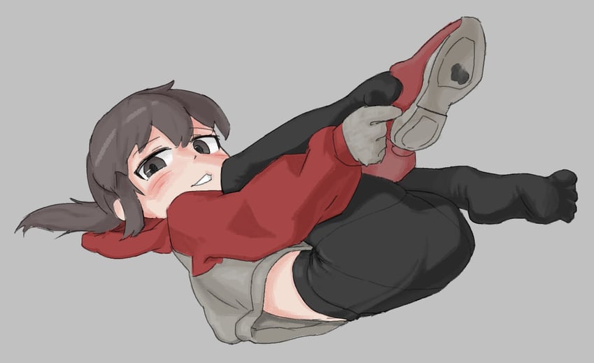 原创 1名女孩 脸红 棕眼睛 棕发 全身