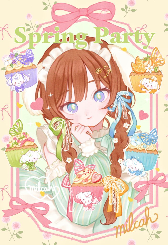 原创 1名女孩 露肩 辫子 棕发 闭嘴