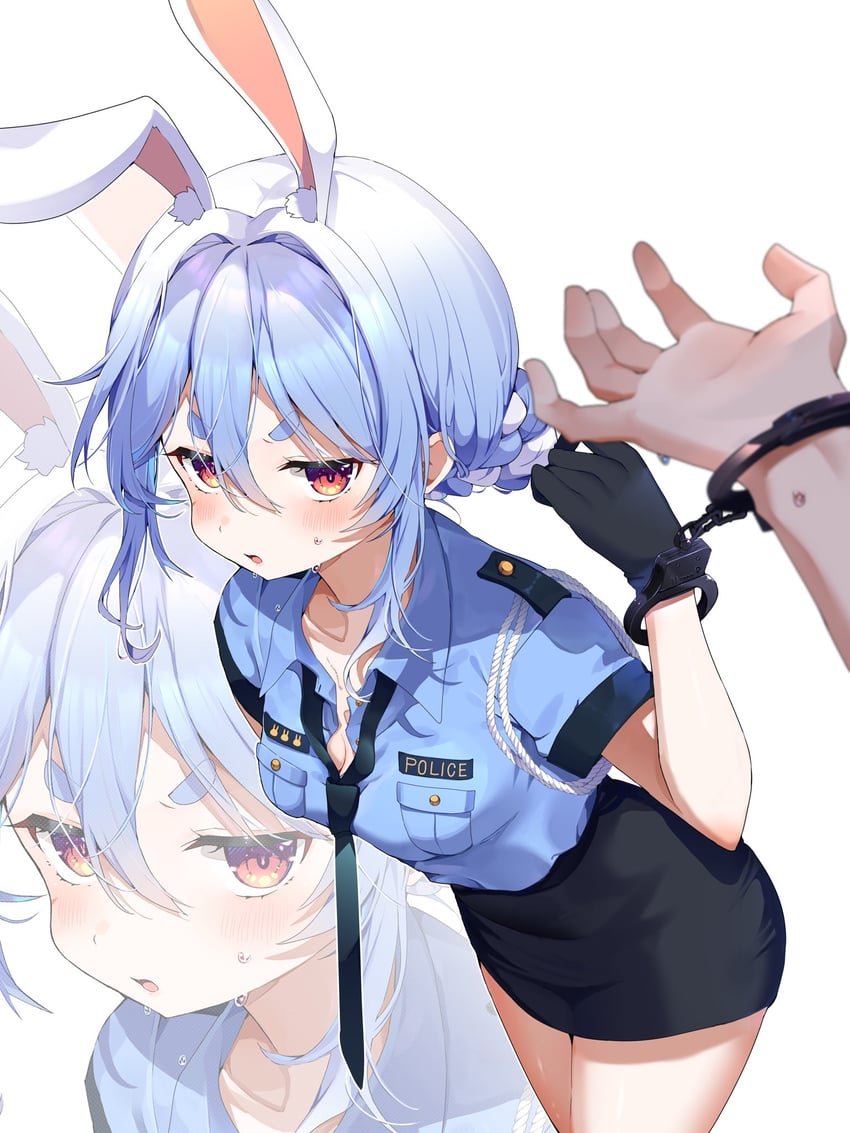 Hololive、兔田佩克拉 1名女孩 饰绪 兽耳毛 兽耳 黑色手套