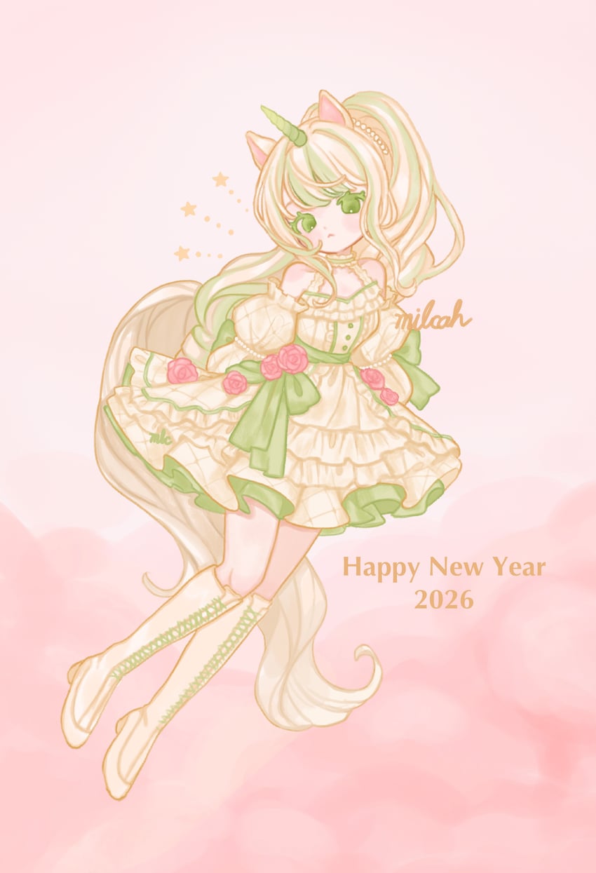 原创 1名女孩 2026年 兽耳 作者名 露肩