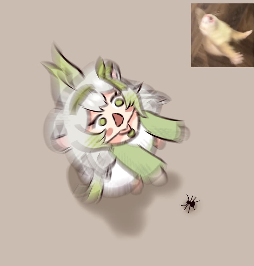 Vinesauce、Limealicious 1名女孩 呆毛 兽耳 模糊 蝴蝶结