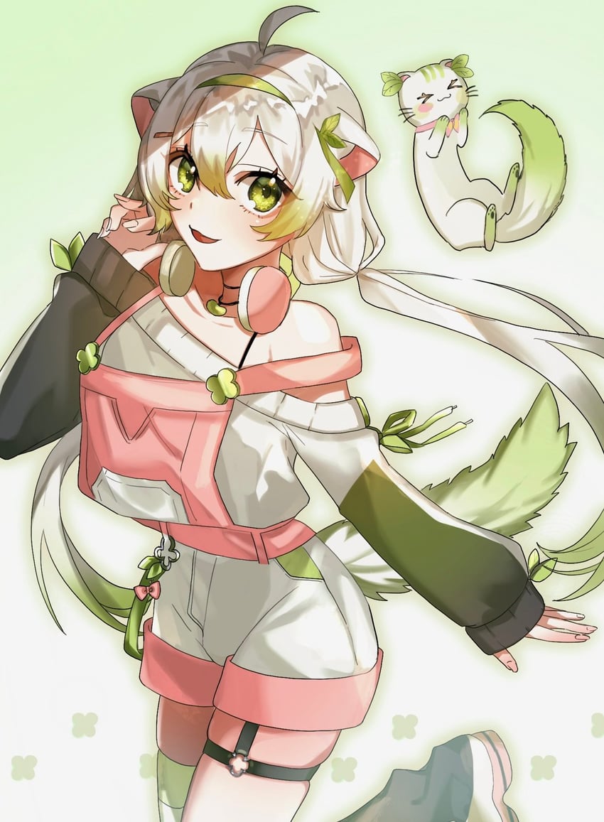 Vinesauce、Limealicious、Limealicious (舒适) 1名女孩 呆毛 兽耳 雪貂 雪貂耳