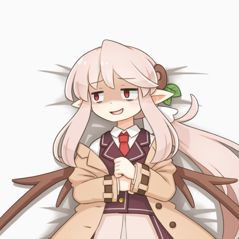 原创、艾丝塔尼亚 1名女孩 移开视线 蝴蝶结 棕色夹克 棕色翅膀