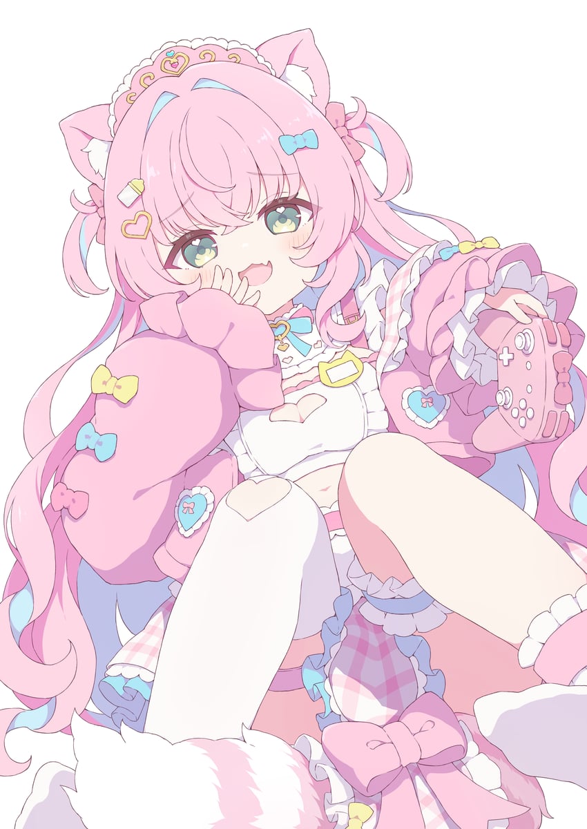 原创 1名女孩 猫脸笑 :D 兽耳毛 兽耳
